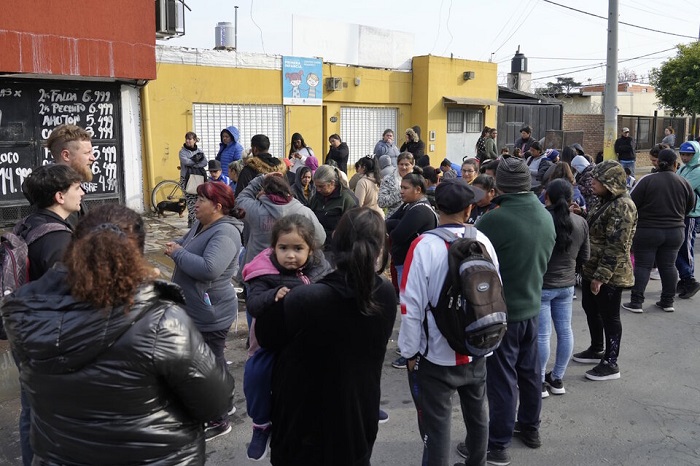 La concentración frente a los centros CONIN