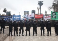 Protesta contra el FMI y el ajuste durante la visita de Kristalina Georgieva a la Argentina