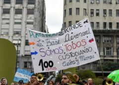 Trabajadores y vecinos movilizados en defensa de la Base Aeronaval Punta Indio