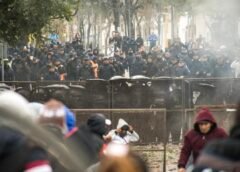 Manifestantes en Jujuy durante las protestas contra la reforma constitucional de 2023 y el juicio a 19 acusados