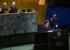 Javier Milei durante su discurso ante la Asamblea General de la ONU, donde reclamó por la soberanía de las Islas Malvinas.