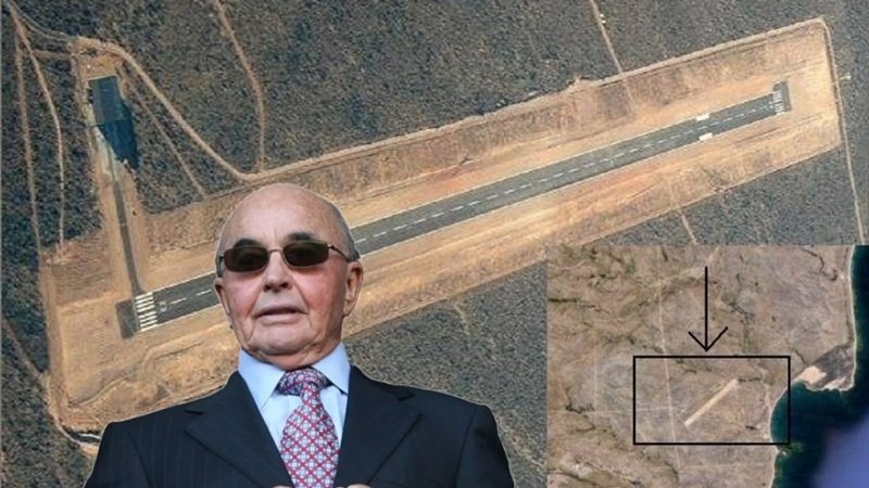 Aeropuerto privado de Puerto Lobos construido por Joe Lewis en Río Negro, cuya titularidad y controles fueron cuestionados por Magdalena Odarda.