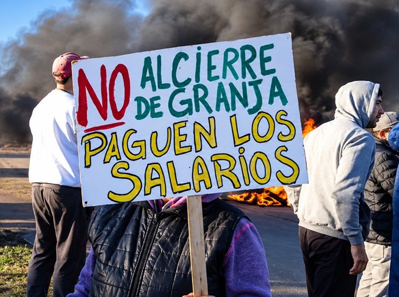 Crisis de Granja Tres Arroyos: trabajadores despedidos reclaman salarios impagos mientras la empresa enfrenta pedidos de quiebra.