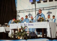 Jorge García Cuerva durante la misa de la Peregrinación a Luján, donde llamó a curar los vínculos entre los argentinos.